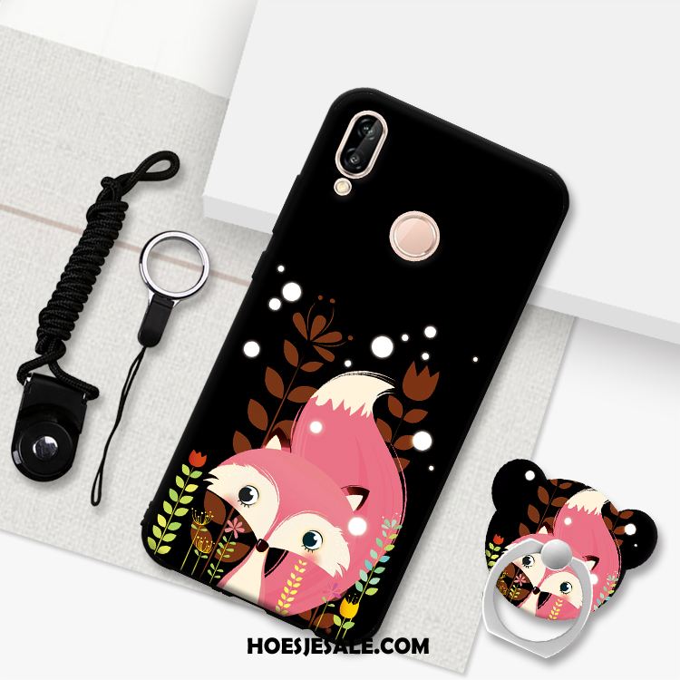 Huawei P Smart+ Hoesje Wit Hoes Hanger Anti-fall Mobiele Telefoon Goedkoop