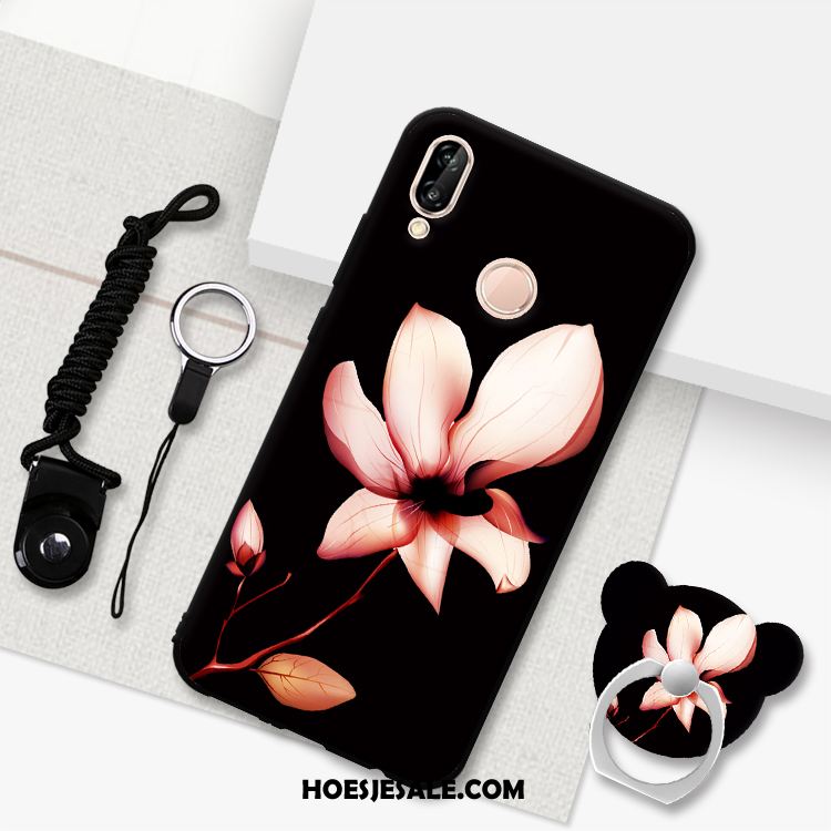 Huawei P Smart+ Hoesje Wit Hoes Hanger Anti-fall Mobiele Telefoon Goedkoop