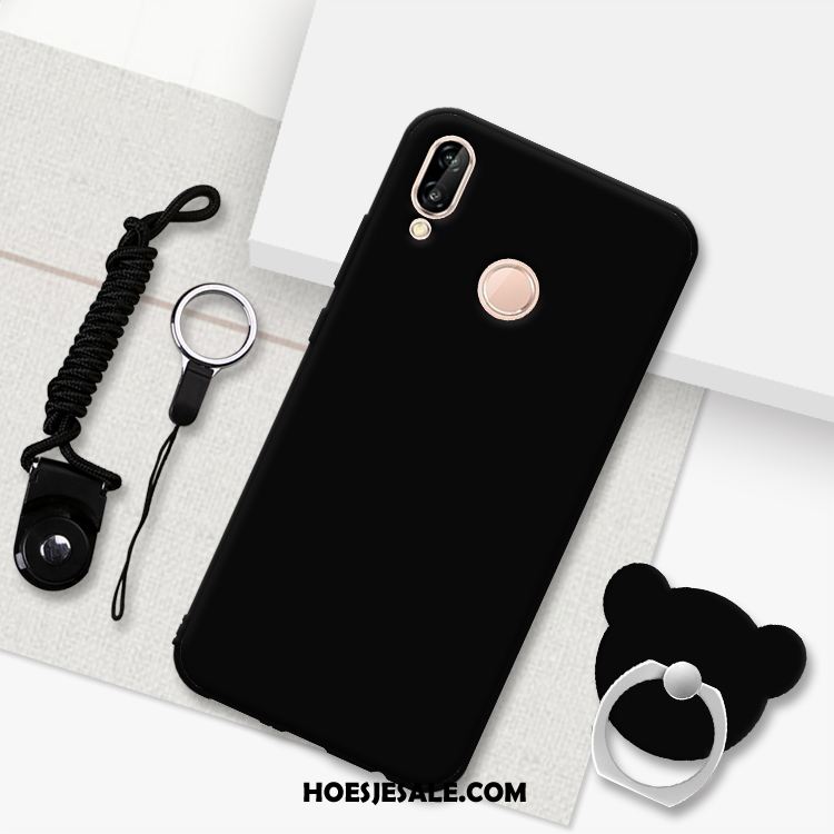 Huawei P Smart+ Hoesje Wit Hoes Hanger Anti-fall Mobiele Telefoon Goedkoop