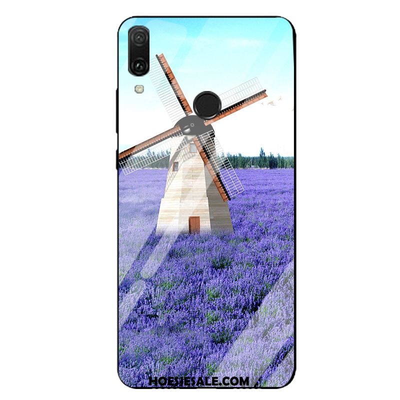 Huawei P Smart Z Hoesje Purper Landschap Glas Spiegel Anti-fall Online