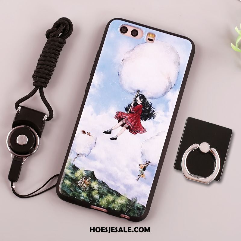 Huawei P10 Hoesje All Inclusive Anti-fall Groen Mobiele Telefoon Opknoping Nek Sale