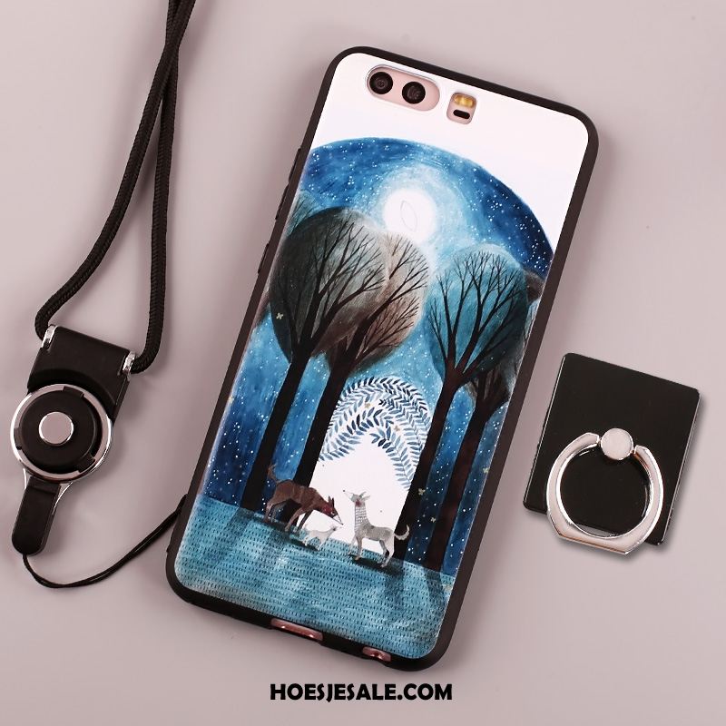Huawei P10 Hoesje All Inclusive Anti-fall Groen Mobiele Telefoon Opknoping Nek Sale