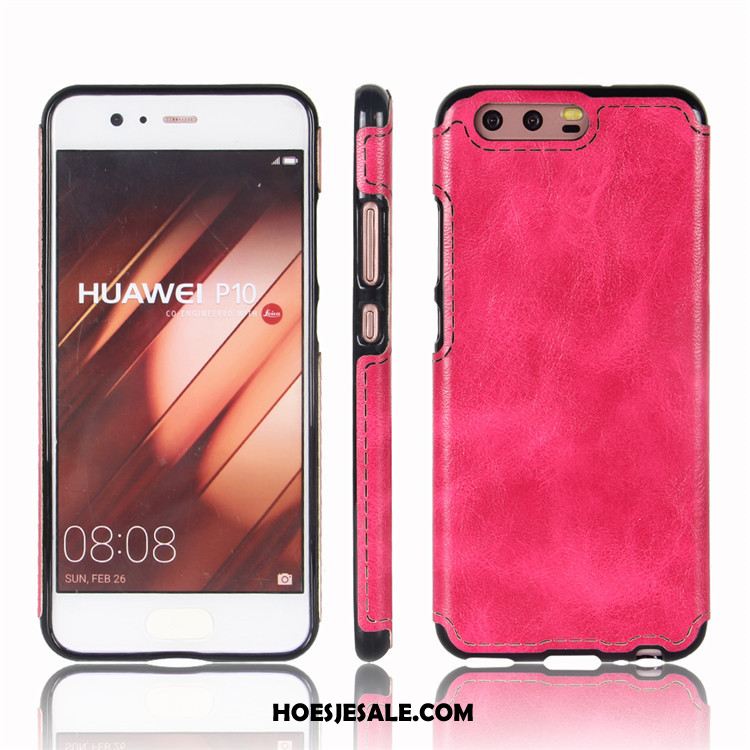 Huawei P10 Hoesje Antislip Anti-fall Achterklep Bescherming Leer Goedkoop