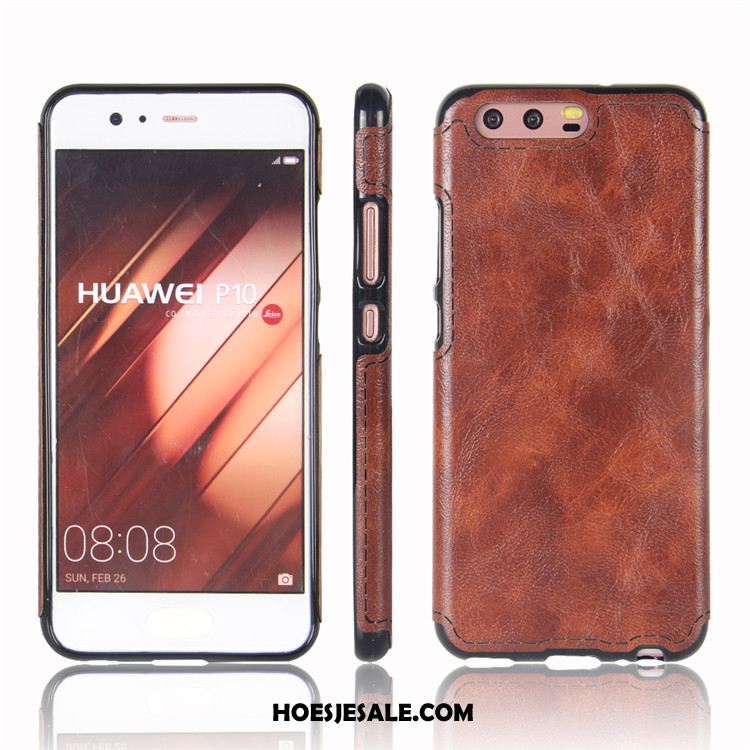 Huawei P10 Hoesje Antislip Anti-fall Achterklep Bescherming Leer Goedkoop