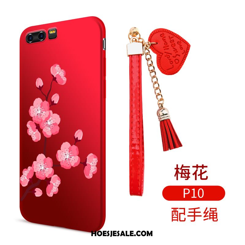 Huawei P10 Hoesje Bescherming Hoes Mobiele Telefoon Siliconen Rood Sale