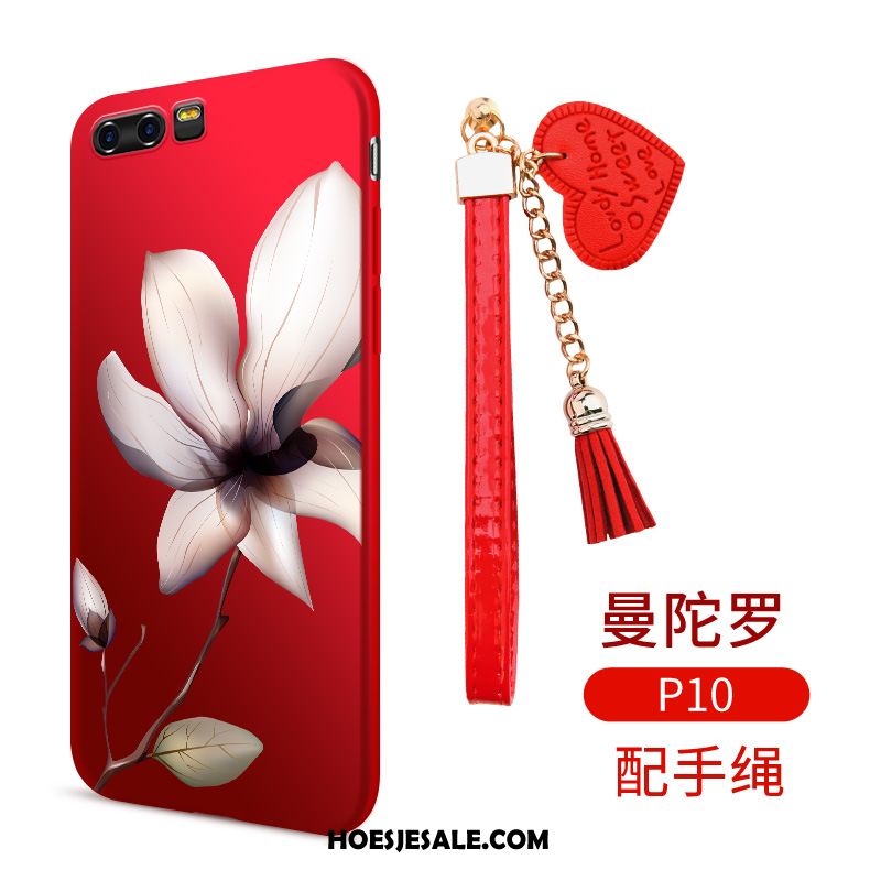 Huawei P10 Hoesje Bescherming Hoes Mobiele Telefoon Siliconen Rood Sale
