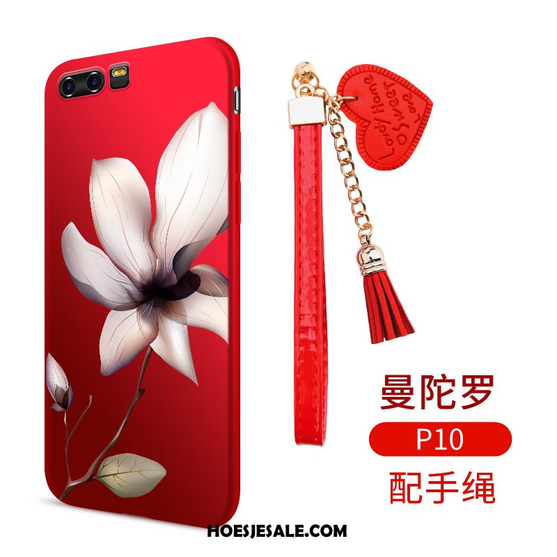 Huawei P10 Hoesje Bescherming Hoes Mobiele Telefoon Siliconen Rood Sale