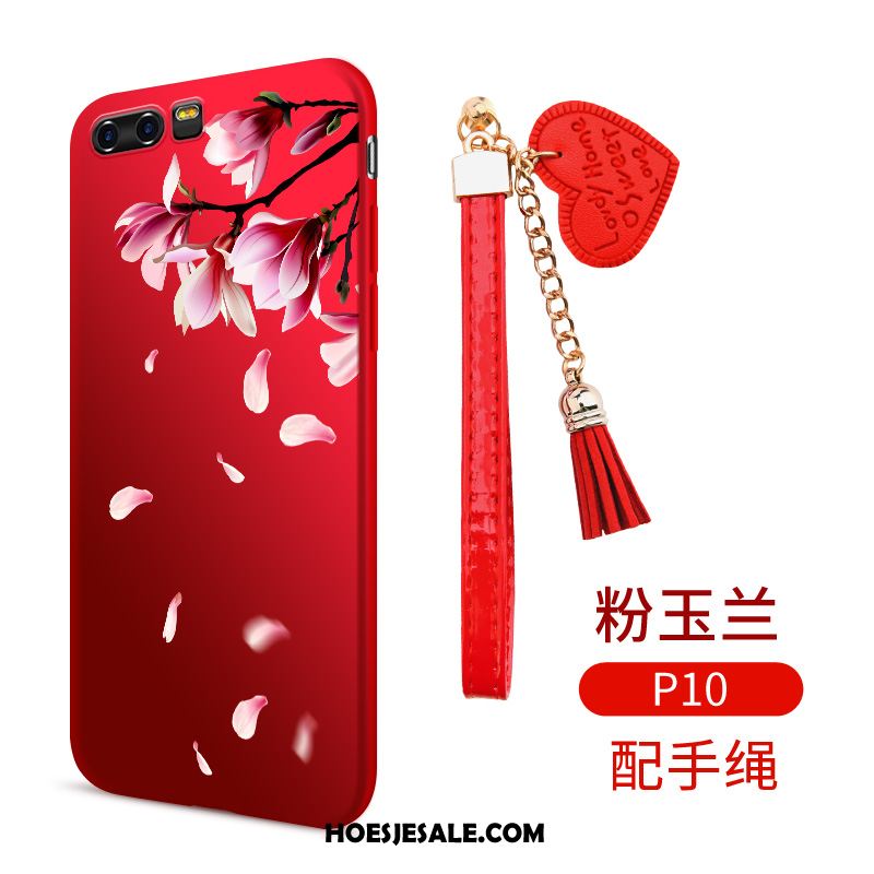 Huawei P10 Hoesje Bescherming Hoes Mobiele Telefoon Siliconen Rood Sale