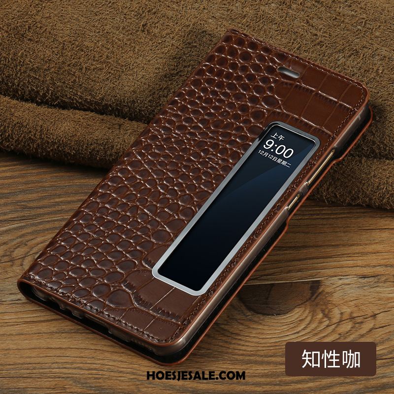 Huawei P10 Hoesje Folio Zwart Anti-fall Mobiele Telefoon Leren Etui Goedkoop