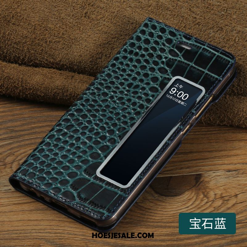 Huawei P10 Hoesje Folio Zwart Anti-fall Mobiele Telefoon Leren Etui Goedkoop