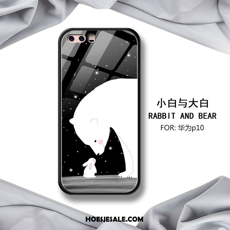 Huawei P10 Hoesje Glas Hoes Anti-fall Bescherming Siliconen Goedkoop