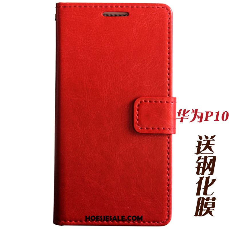 Huawei P10 Hoesje Hoes Mobiele Telefoon Leren Etui Anti-fall Folio Goedkoop