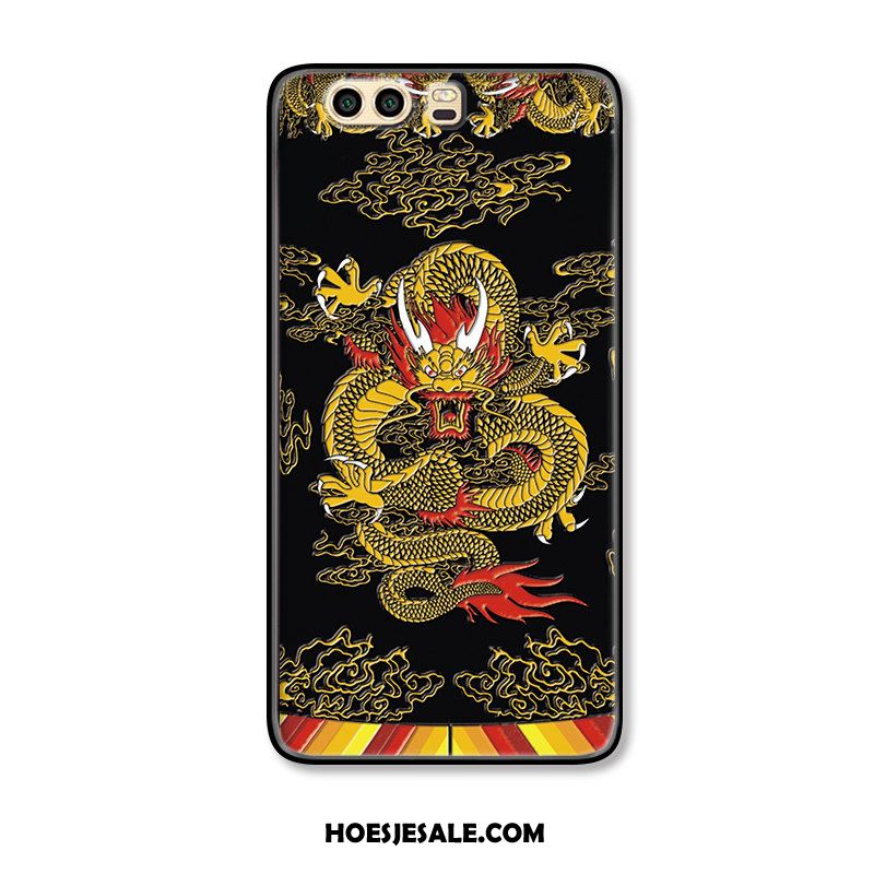 Huawei P10 Hoesje Kleur Chinese Stijl Dragon Patroon Reliëf Mobiele Telefoon Sale