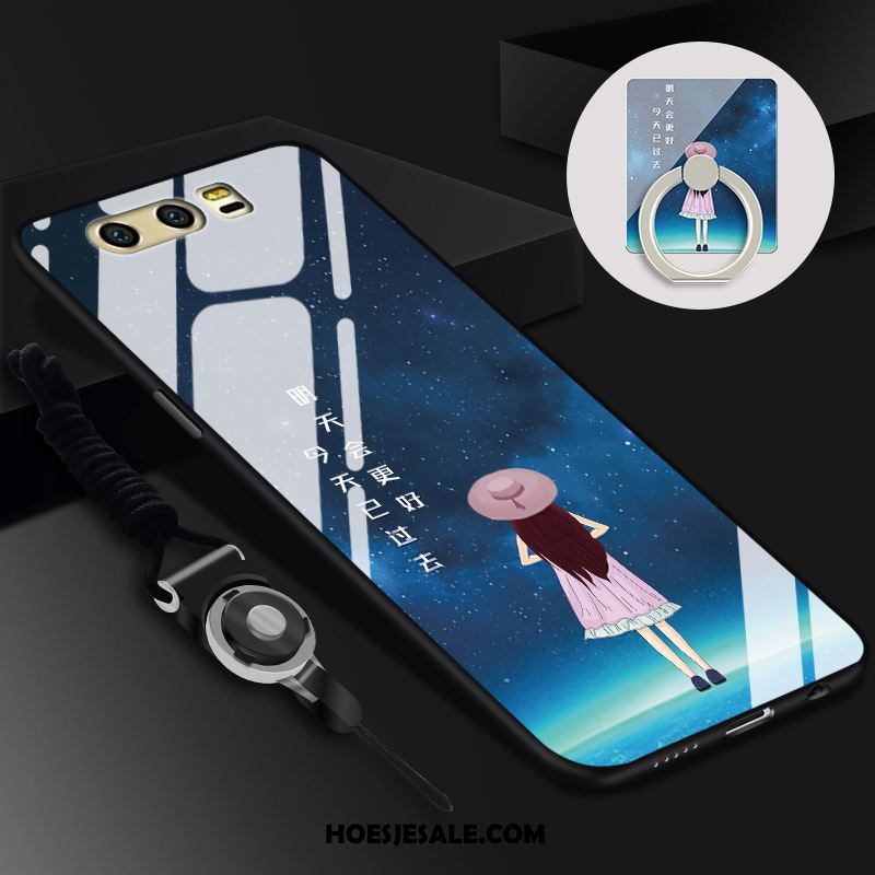 Huawei P10 Hoesje Mobiele Telefoon Hanger Anti-fall Hoes Zwart Korting