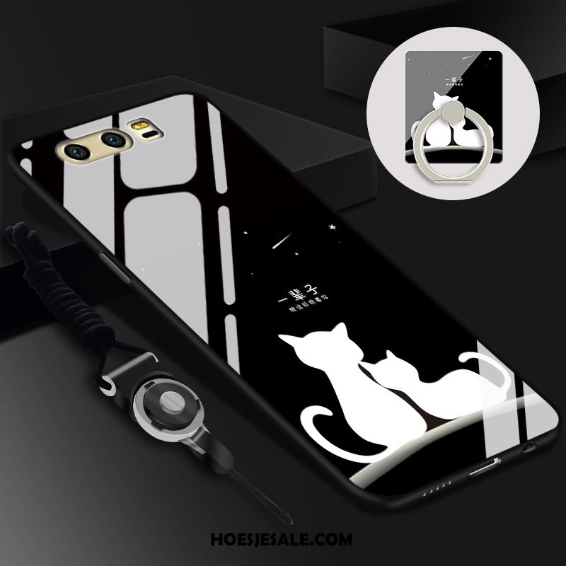 Huawei P10 Hoesje Mobiele Telefoon Hanger Anti-fall Hoes Zwart Korting