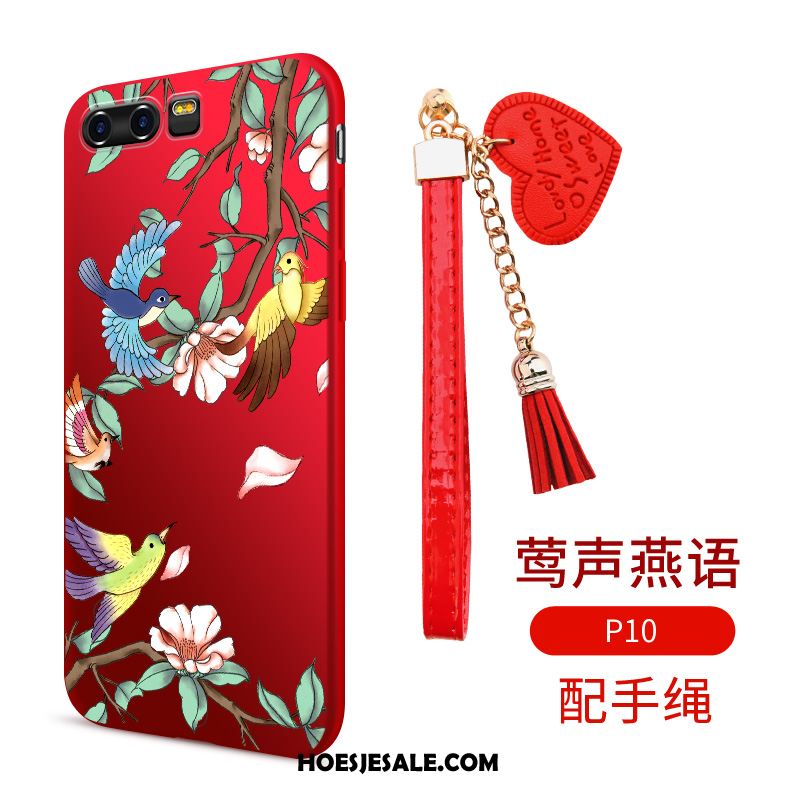 Huawei P10 Hoesje Zacht Mobiele Telefoon Rood Trend Hoes Online