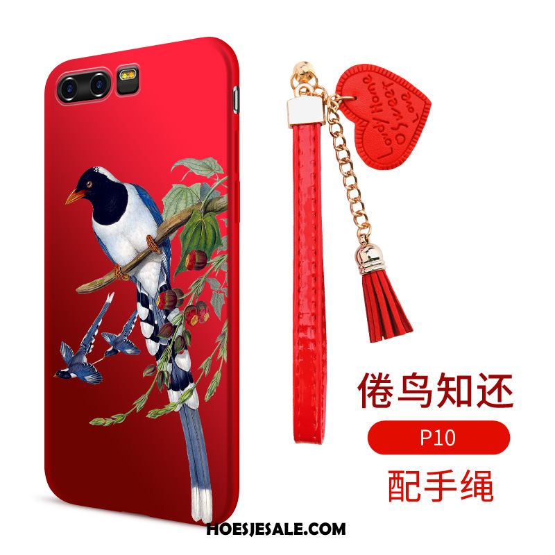 Huawei P10 Hoesje Zacht Mobiele Telefoon Rood Trend Hoes Online