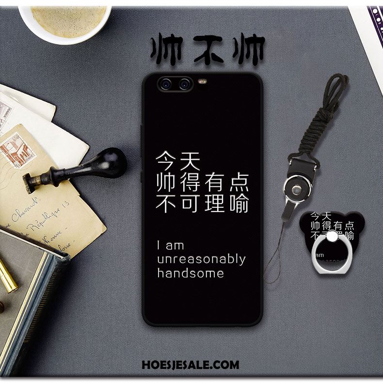 Huawei P10 Hoesje Zwart Hoes Siliconen Anti-fall Bescherming Goedkoop