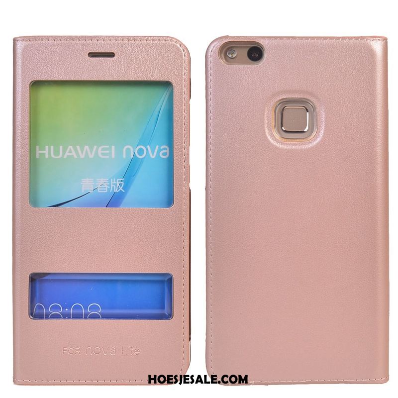 Huawei P10 Lite Hoesje Folio Leren Etui Mobiele Telefoon Bescherming Jeugd Sale