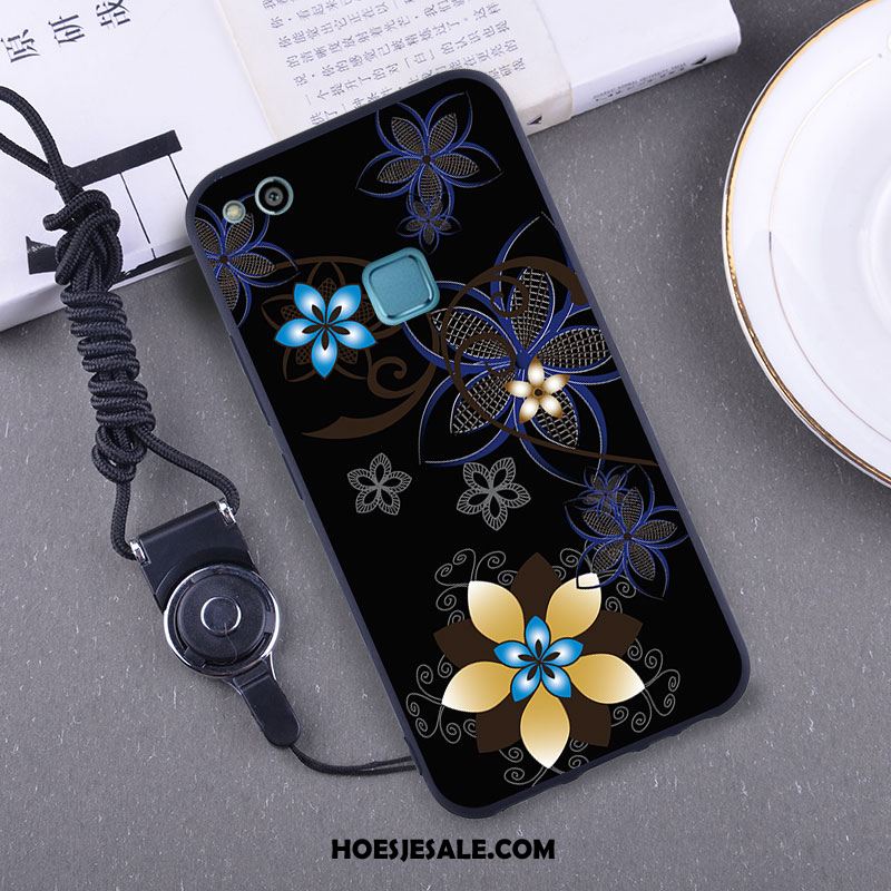 Huawei P10 Lite Hoesje Geel Skärmskydd Tempereren Zwart Mode