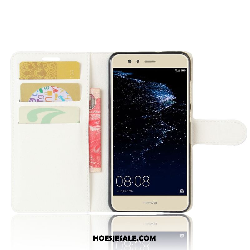 Huawei P10 Lite Hoesje Leren Etui Bescherming Jeugd Hoes Clamshell Goedkoop