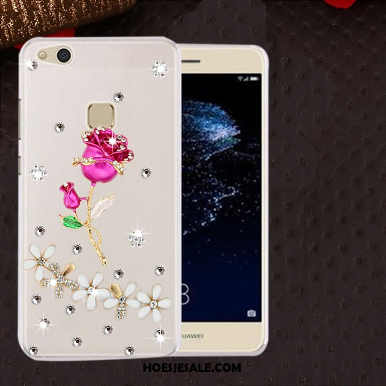 Huawei P10 Lite Hoesje Mobiele Telefoon Doorzichtig Met Strass Hoes Zacht Korting