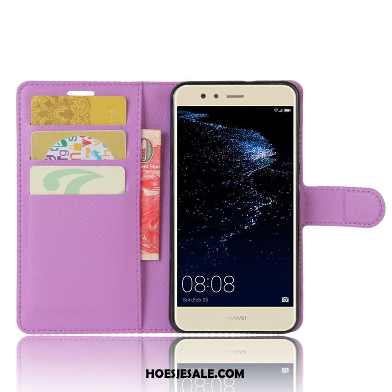 Huawei P10 Lite Hoesje Purper Mobiele Telefoon Trend Clamshell Leren Etui Goedkoop