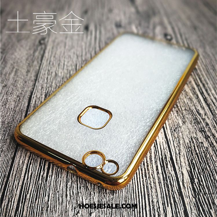 Huawei P10 Lite Hoesje Siliconen Doorzichtig Plating Hoes Dun Goedkoop