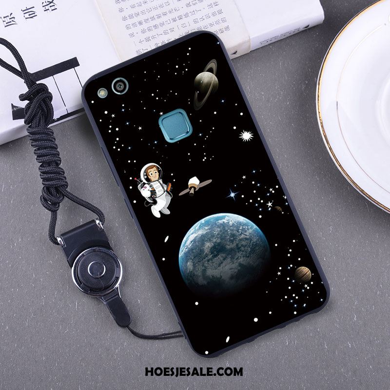 Huawei P10 Lite Hoesje Zacht Hanger Bescherming Mobiele Telefoon Blauw Goedkoop