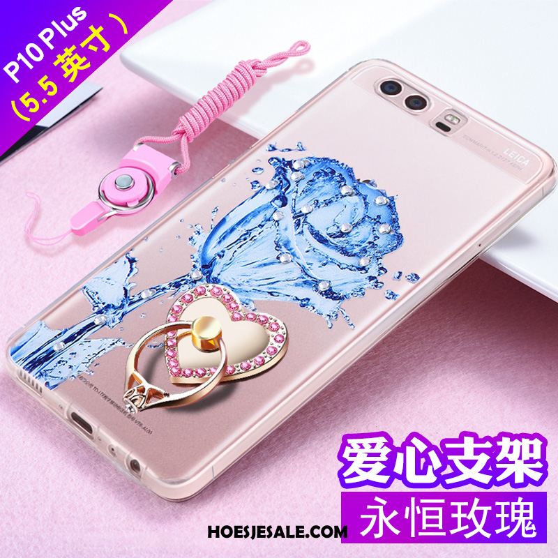 Huawei P10 Plus Hoesje Anti-fall Trend Doorzichtig Siliconen Met Strass Sale