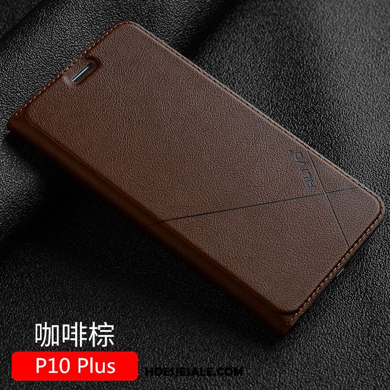 Huawei P10 Plus Hoesje Hoes Anti-fall Bescherming Leren Etui Clamshell Kopen