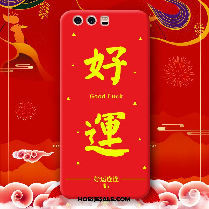 Huawei P10 Plus Hoesje Hoes Anti-fall Mobiele Telefoon Rood Bescherming Winkel