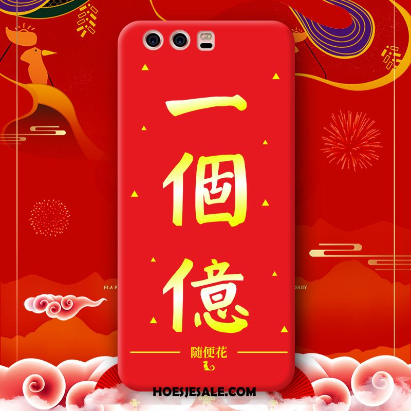 Huawei P10 Plus Hoesje Hoes Anti-fall Mobiele Telefoon Rood Bescherming Winkel