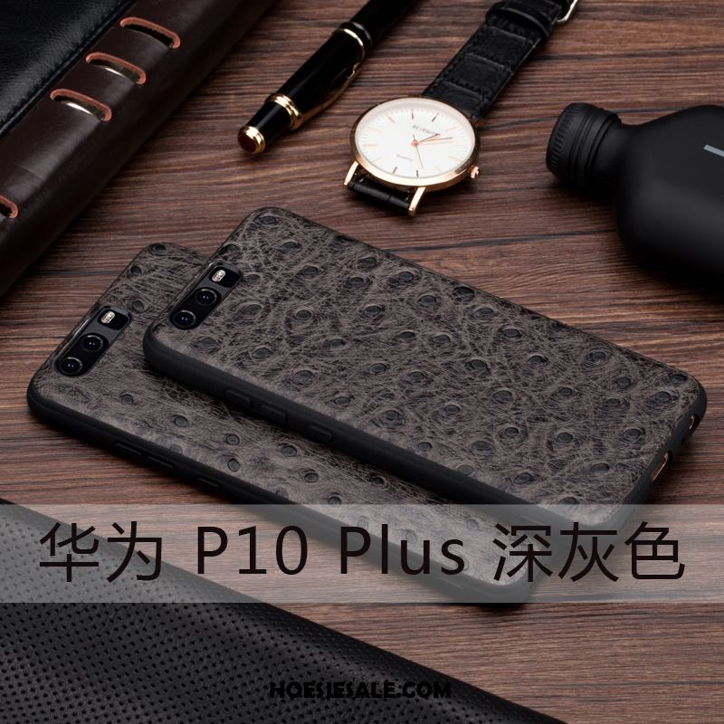 Huawei P10 Plus Hoesje Mobiele Telefoon Echt Leer Bruin Dun Bescherming Aanbiedingen