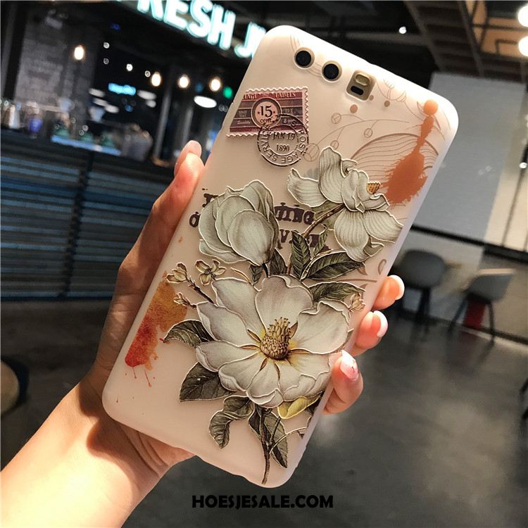 Huawei P10 Plus Hoesje Reliëf Bloemen Bescherming All Inclusive Scheppend Korting