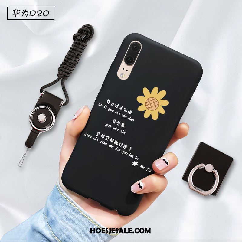 Huawei P20 Hoesje Anti-fall Hoes Trend Zwart Bescherming Sale