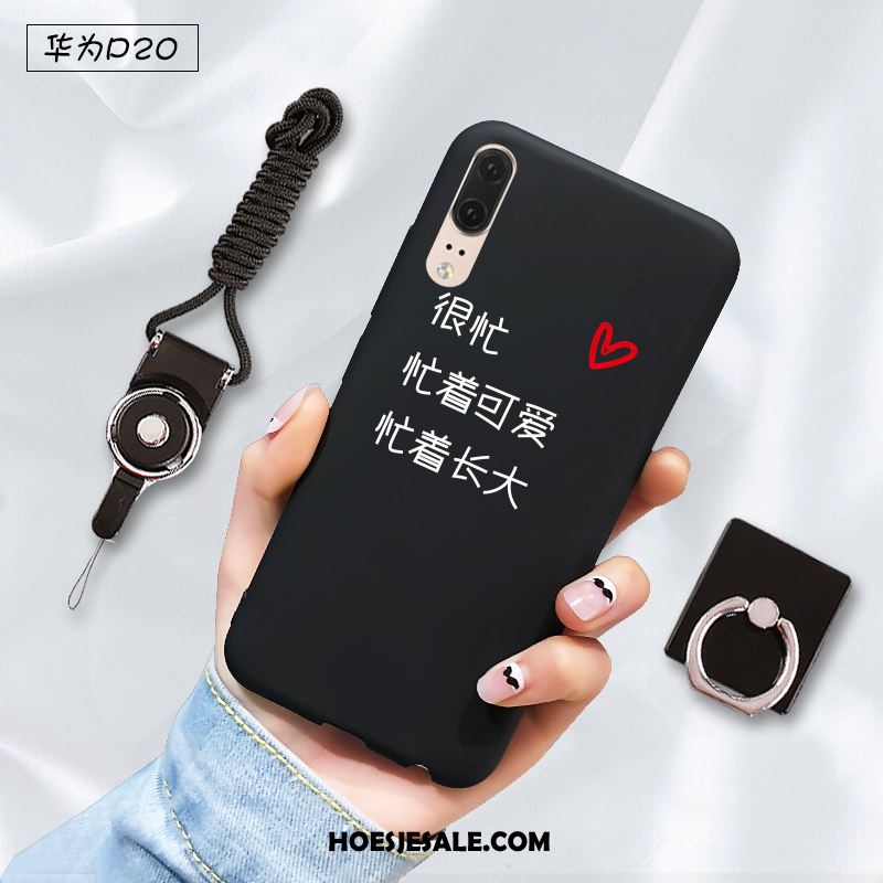 Huawei P20 Hoesje Anti-fall Hoes Trend Zwart Bescherming Sale