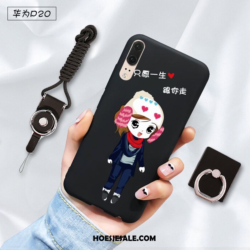 Huawei P20 Hoesje Anti-fall Hoes Trend Zwart Bescherming Sale