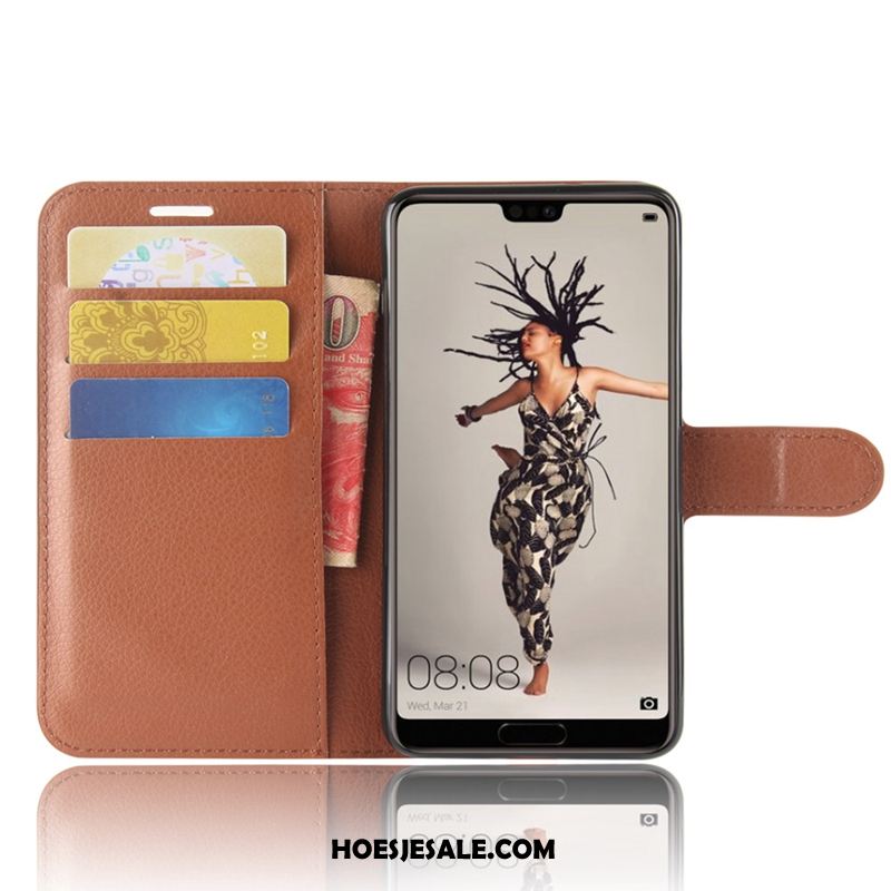 Huawei P20 Hoesje Clamshell Hoes Bescherming Mobiele Telefoon Purper Kopen