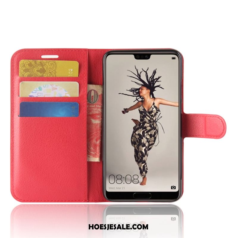 Huawei P20 Hoesje Clamshell Hoes Bescherming Mobiele Telefoon Purper Kopen