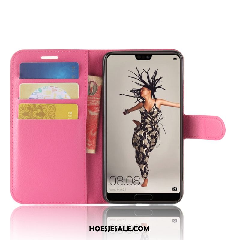 Huawei P20 Hoesje Clamshell Hoes Bescherming Mobiele Telefoon Purper Kopen