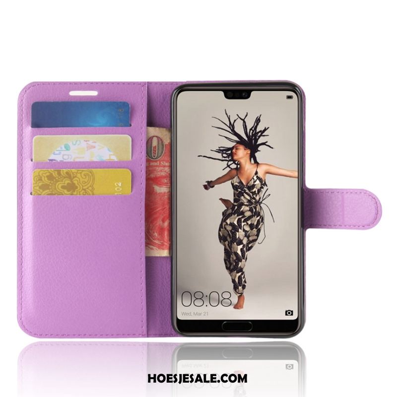 Huawei P20 Hoesje Clamshell Hoes Bescherming Mobiele Telefoon Purper Kopen