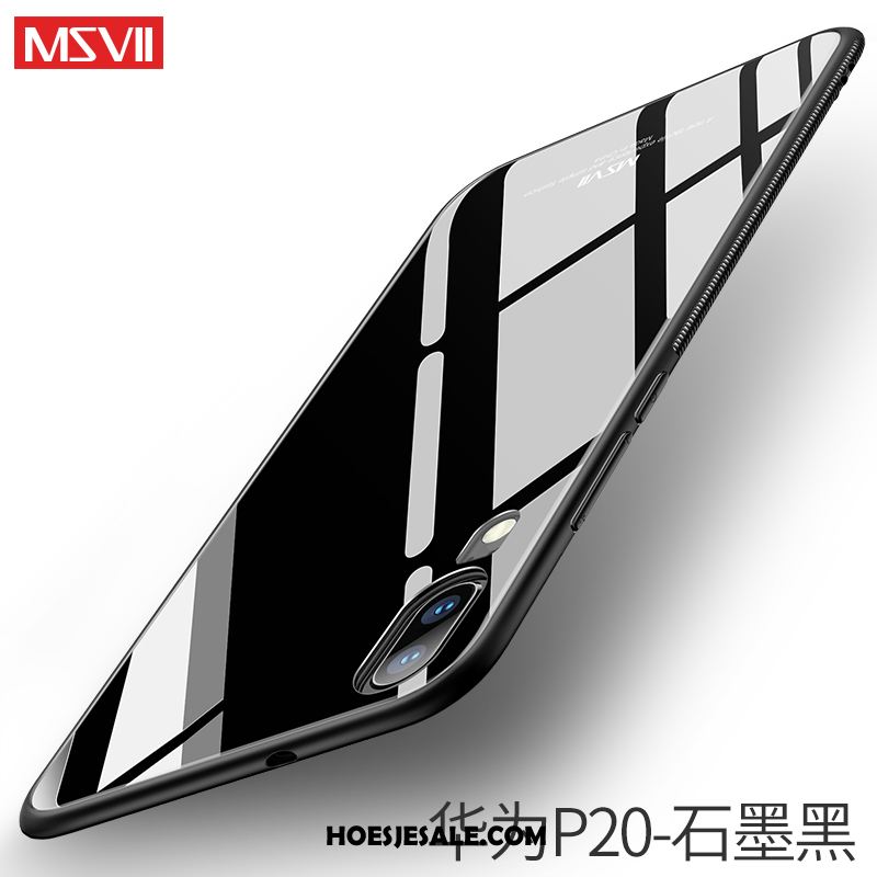 Huawei P20 Hoesje Glas Hoes Mobiele Telefoon Hard Wit Sale