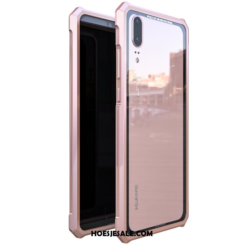 Huawei P20 Hoesje Hoes Mobiele Telefoon Bescherming Metaal Hard Goedkoop