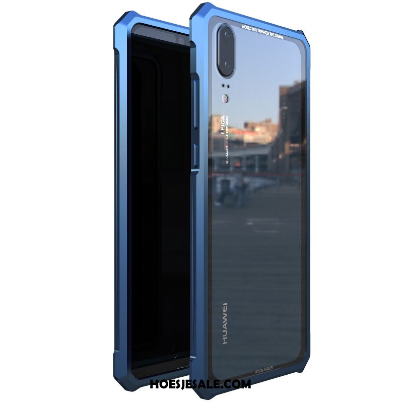 Huawei P20 Hoesje Hoes Mobiele Telefoon Bescherming Metaal Hard Goedkoop