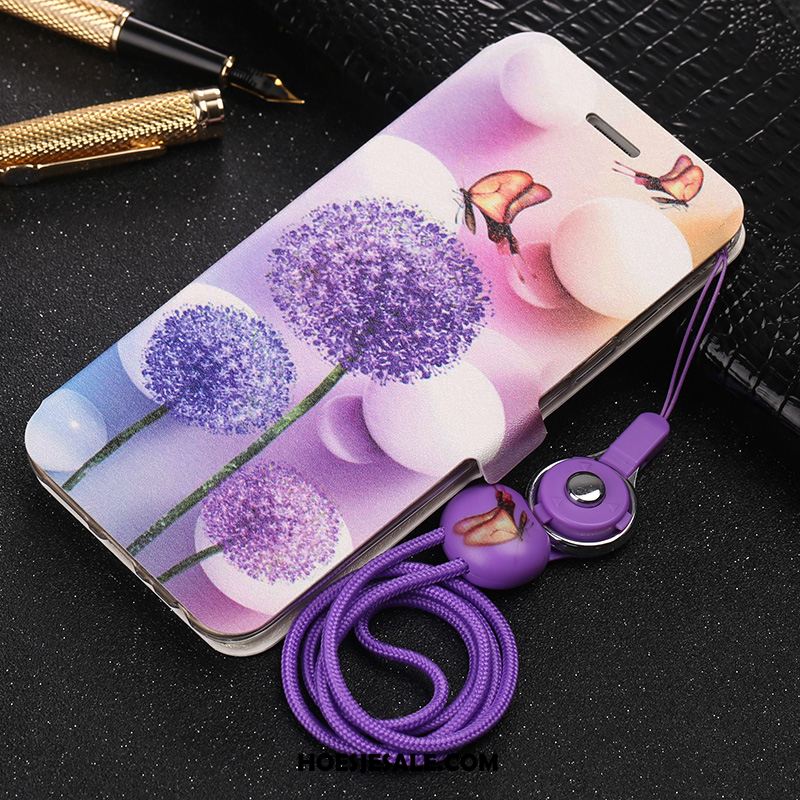 Huawei P20 Hoesje Leren Etui Bescherming Mooi Roze Hanger Sale