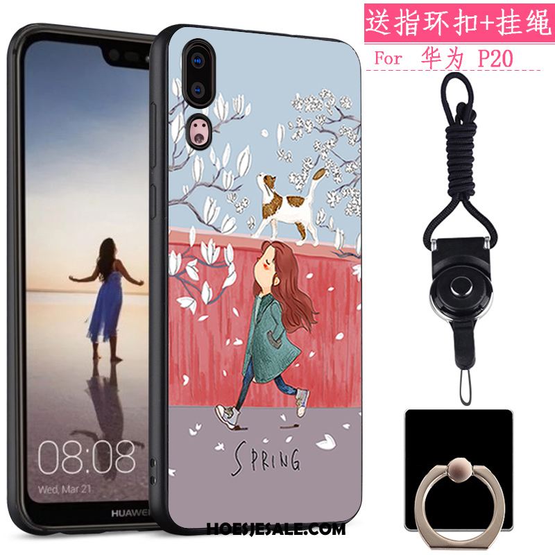 Huawei P20 Hoesje Mobiele Telefoon Spotprent All Inclusive Zacht Anti-fall Korting