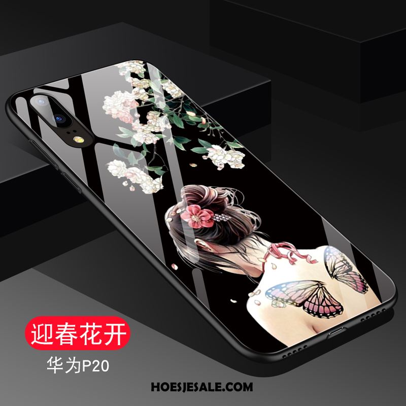 Huawei P20 Hoesje Purper Persoonlijk Glas Hard Hoes Goedkoop
