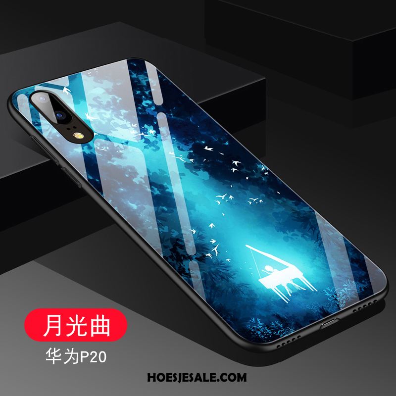 Huawei P20 Hoesje Purper Persoonlijk Glas Hard Hoes Goedkoop