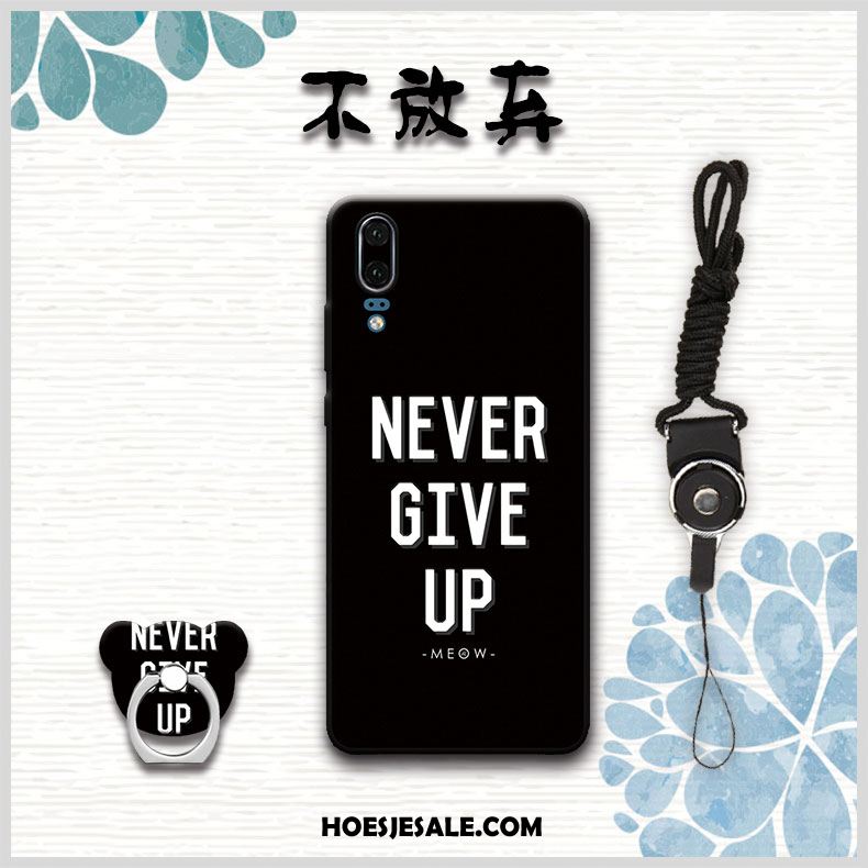 Huawei P20 Hoesje Zacht Mobiele Telefoon Hoes Zwart Anti-fall Goedkoop